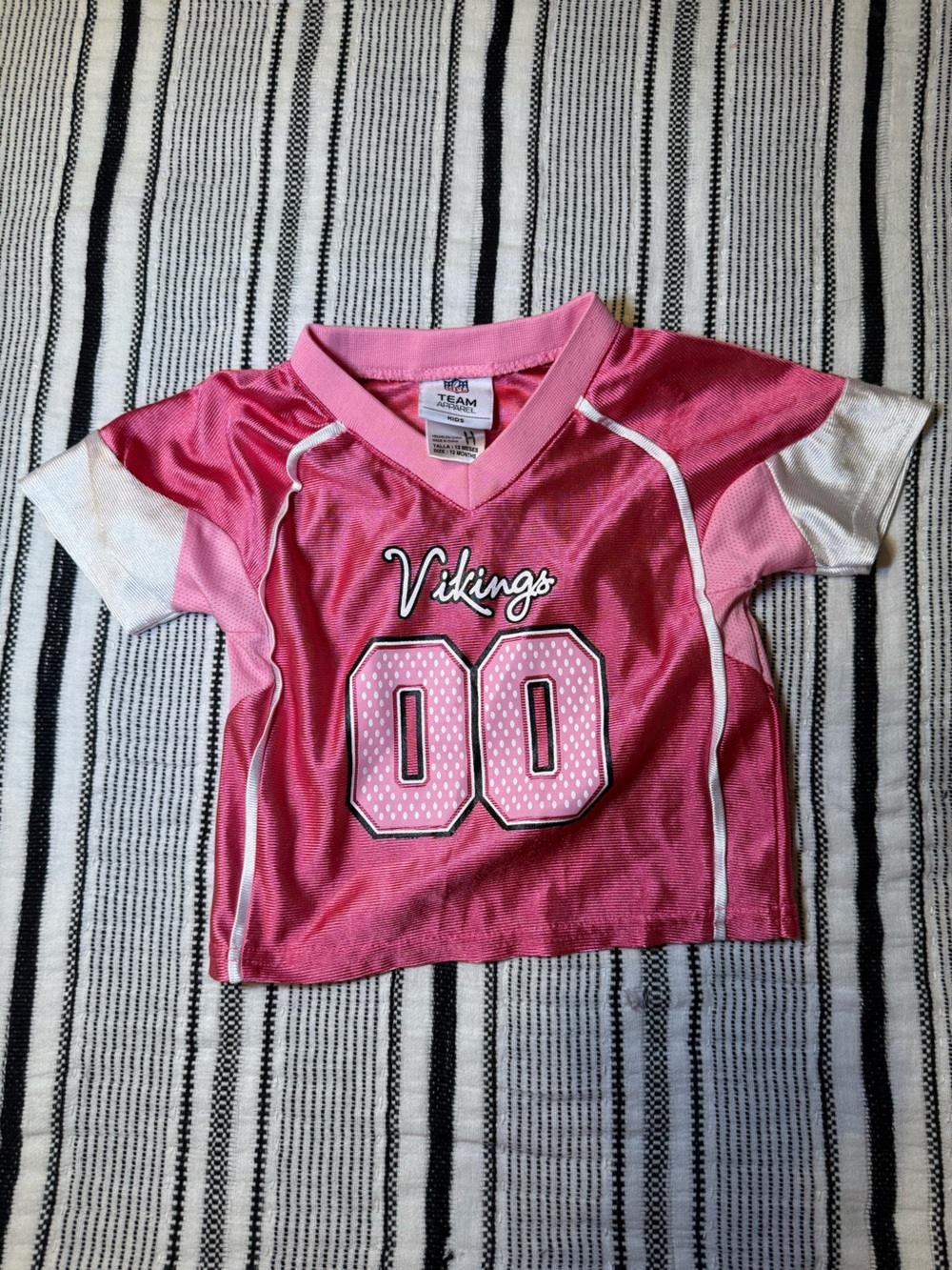 NFL Pink Vikings Youth Football Jersey Top